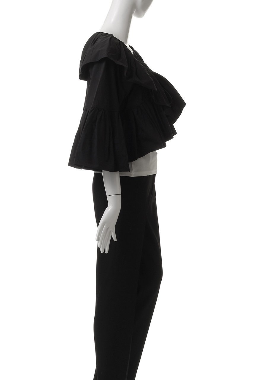 【ランバン オン ブルー/LANVIN en Bleu】のはっ水ナイロンラッフルブラウス 人気、トレンドファッション・服の通販 founy(ファニー) 　ファッション　Fashion　レディースファッション　Fashion for Women　トップス・カットソー　Cut & Sew Tops　シャツ・ブラウス・オフィスカジュアル　Elegant Blouses & Button-Ups　ショート　Short, Short Length　スリーブ　Sleeve, Long Sleeve / Short Sleeve　フレア　Flare, Flared　ロング　Long, Long-Length　other-3|ID: prp329100004570080 ipo3291000000036082915