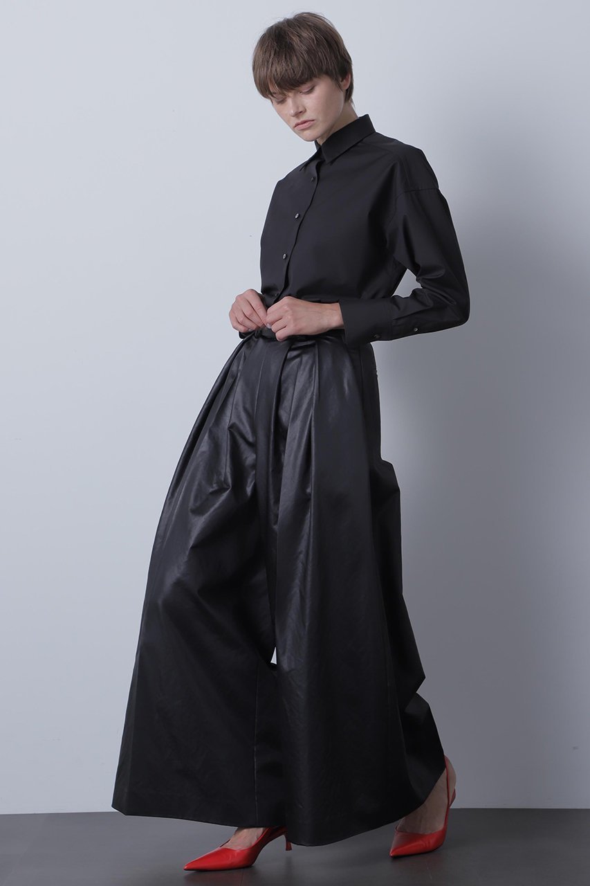 【ヒューエルミュージアム/hueLe Museum】の【hLM】TCタイプライターブラウス 人気、トレンドファッション・服の通販 founy(ファニー) 　ファッション　Fashion　レディースファッション　Fashion for Women　トップス・カットソー　Cut & Sew Tops　シャツ・ブラウス・オフィスカジュアル　Elegant Blouses & Button-Ups　カフス　Cuff Design　ジャケット　Jacket, Outerwear　スリーブ　Sleeve, Long Sleeve / Short Sleeve　タイプライター　Typewriter Fabric, Crisp Cotton　フィット　Fit, Slim Fit　ベーシック　Basic, Essential　ミドル　Middle Length, Mid Height　ロング　Long, Long-Length　other-3|ID: prp329100004570081 ipo3291000000035309397