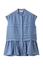 【デパリエ/DEPAREILLE】のウォッシャブルリネンノースリーブペプラムブラウス ブルー|ID: prp329100004570083 ipo3291000000036393640