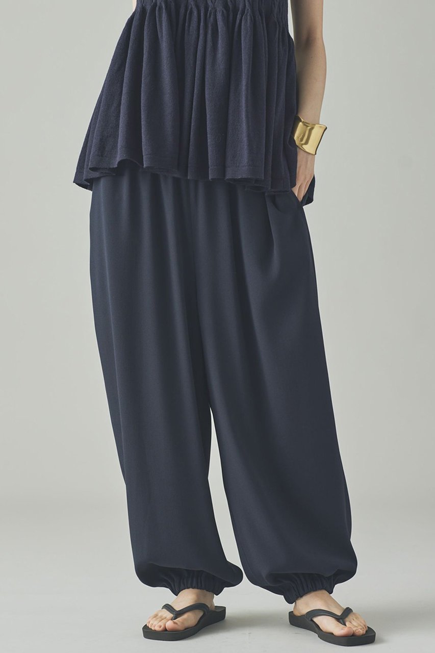 【カレンソロジー/Curensology】のジョーゼットパンツ インテリア・キッズ・メンズ・レディースファッション・服の通販 founy(ファニー) 　ファッション　Fashion　レディースファッション　WOMEN　パンツ　Pants　サテン　Satin　ジョーゼット　Georgette　ストレッチ　Stretch　ドレープ　Drape　リラックス　Relax　NEW・新作・新着・新入荷　New Arrivals　日本製　Made In Japan　ネイビー|ID: prp329100004570085 ipo3291000000032334935