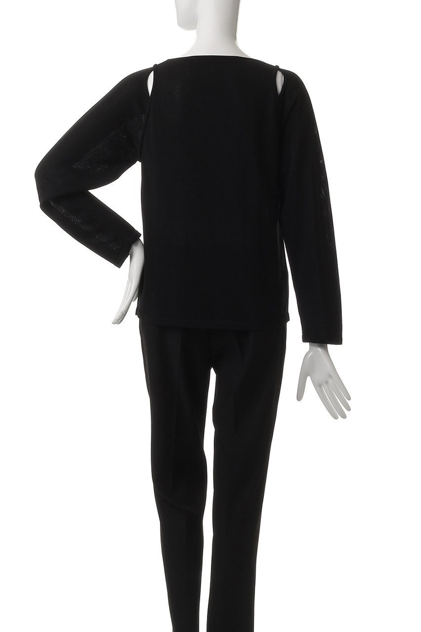 【ルームエイト/Room no.8】の【Room no.8 BLACK】コットンシアースリット ロングスリーブトップス 人気、トレンドファッション・服の通販 founy(ファニー) 　ファッション　Fashion　レディースファッション　WOMEN　トップス・カットソー　Tops/Tshirt　シャツ/ブラウス　Shirts/Blouses　ロング / Tシャツ　T-Shirts　カットソー　Cut and Sewn　インナー　Inner　シンプル　Simple　ジャケット　Jacket　スリット　Slit　スリーブ　Sleeve　ロング　Long　NEW・新作・新着・新入荷　New Arrivals　other-4|ID: prp329100004570088 ipo3291000000032334958