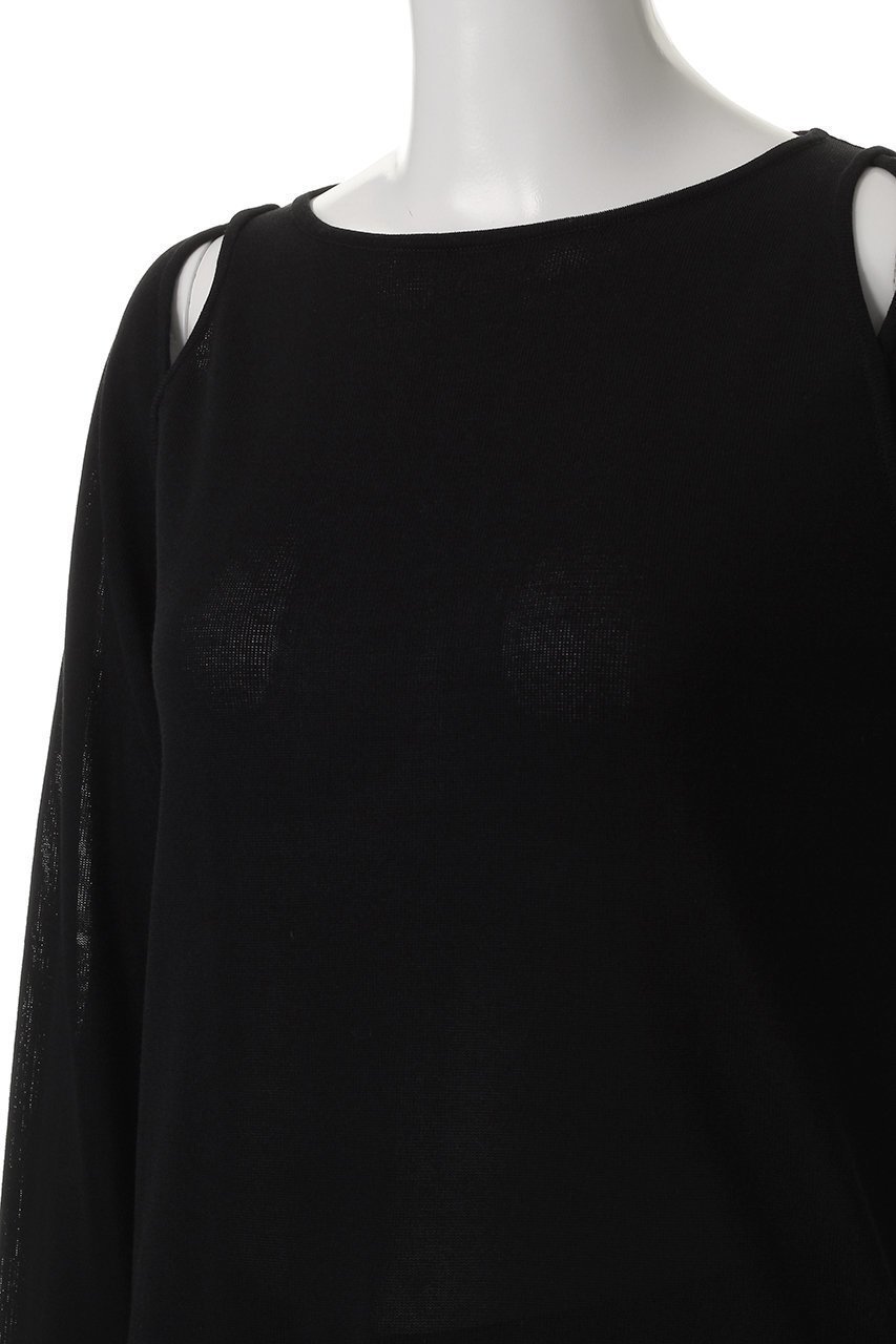 【ルームエイト/Room no.8】の【Room no.8 BLACK】コットンシアースリット ロングスリーブトップス 人気、トレンドファッション・服の通販 founy(ファニー) 　ファッション　Fashion　レディースファッション　WOMEN　トップス・カットソー　Tops/Tshirt　シャツ/ブラウス　Shirts/Blouses　ロング / Tシャツ　T-Shirts　カットソー　Cut and Sewn　インナー　Inner　シンプル　Simple　ジャケット　Jacket　スリット　Slit　スリーブ　Sleeve　ロング　Long　NEW・新作・新着・新入荷　New Arrivals　other-5|ID: prp329100004570088 ipo3291000000032334960