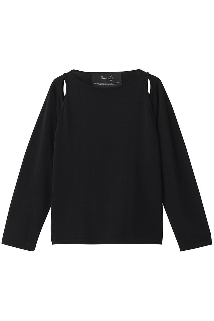 【ルームエイト/Room no.8】の【Room no.8 BLACK】コットンシアースリット ロングスリーブトップス インテリア・キッズ・メンズ・レディースファッション・服の通販 founy(ファニー) https://founy.com/ ファッション Fashion レディースファッション Fashion for Women トップス・カットソー Cut & Sew Tops シャツ・ブラウス・オフィスカジュアル Elegant Blouses & Button-Ups ロングTシャツ・Tシャツ Longline T-Shirts & Tees カットソー・ベーシックTシャツ Cut-and-Sewn Tops / Stretch Tees & Basics インナー Innerwear シンプル Simple, Minimal ジャケット Jacket, Outerwear スリット Slit, Slit Detail スリーブ Sleeve, Long Sleeve / Short Sleeve ロング Long, Long-Length |ID: prp329100004570088 ipo3291000000032795026