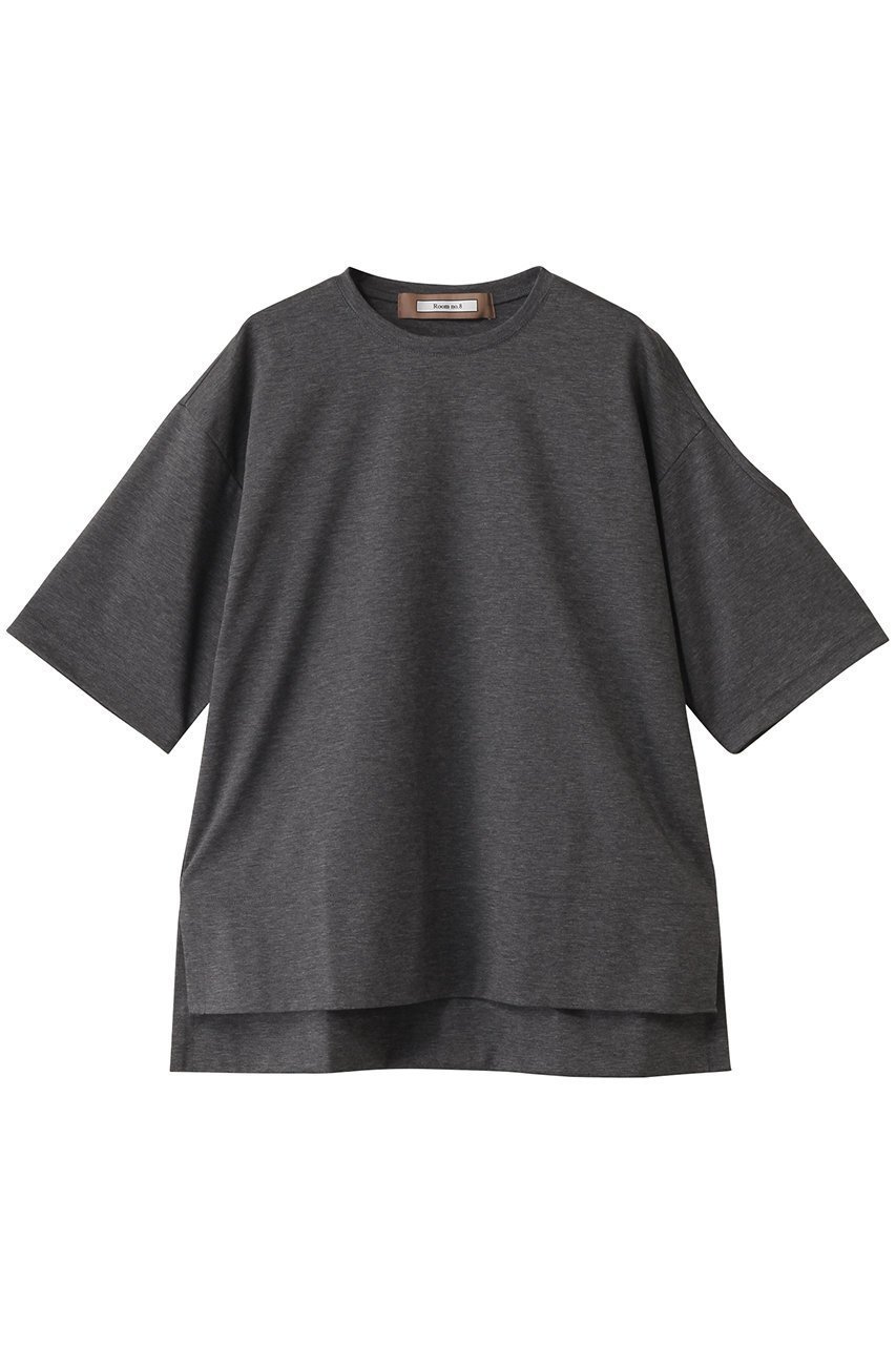【ルームエイト/Room no.8】のスーピマコットン ショルダースリットトップス インテリア・キッズ・メンズ・レディースファッション・服の通販 founy(ファニー) 　ファッション　Fashion　レディースファッション　WOMEN　トップス・カットソー　Tops/Tshirt　シャツ/ブラウス　Shirts/Blouses　ロング / Tシャツ　T-Shirts　カットソー　Cut and Sewn　ショート　Short　スリット　Slit　スリーブ　Sleeve　エレガント 上品　Elegant　定番　Standard　NEW・新作・新着・新入荷　New Arrivals　チャコールグレー|ID: prp329100004570095 ipo3291000000032335008