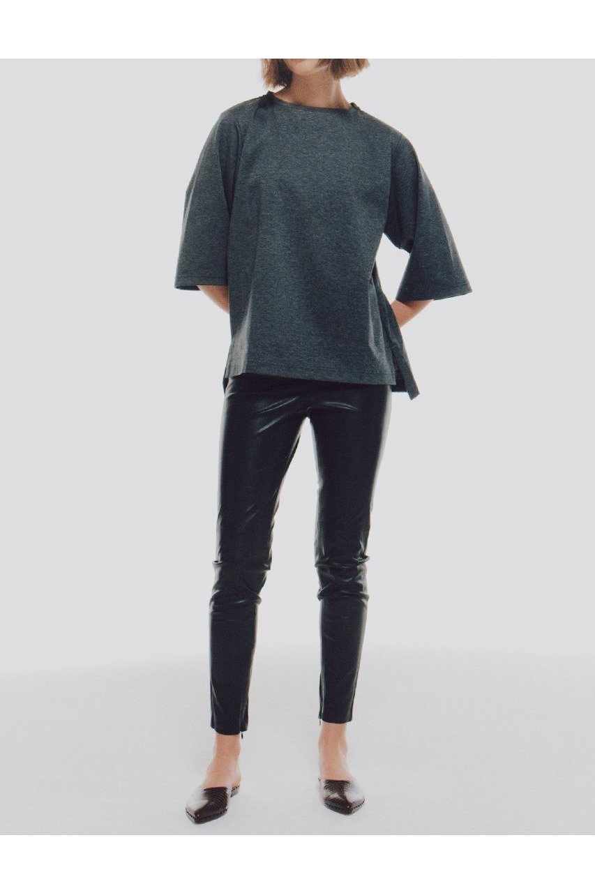 【ルームエイト/Room no.8】のスーピマコットン ハーフスリーブトップス 人気、トレンドファッション・服の通販 founy(ファニー) 　ファッション　Fashion　レディースファッション　WOMEN　トップス・カットソー　Tops/Tshirt　シャツ/ブラウス　Shirts/Blouses　ロング / Tシャツ　T-Shirts　カットソー　Cut and Sewn　ショート　Short　シンプル　Simple　スリーブ　Sleeve　リラックス　Relax　エレガント 上品　Elegant　NEW・新作・新着・新入荷　New Arrivals　other-6|ID: prp329100004570097 ipo3291000000032335032