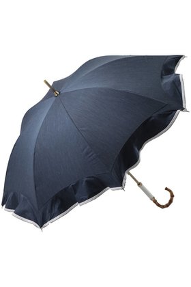 【グレイシー/Gracy】 晴雨兼用ショート長傘 Denim frill人気、トレンドファッション・服の通販 founy(ファニー) ファッション Fashion レディースファッション Fashion for Women レイングッズ・傘・晴雨兼用傘 Umbrellas & Rain Gear ショート Short, Short Length デニム Denim, Jeans Material ハンカチ Handkerchief, Hanky バランス Balance, Style Balance パイピング Piping, Trim Design フリル Frill, Ruffle 傘 Umbrella, Parasol 夏 Summer 時計 Watch, Wristwatch |ID:prp329100004570102