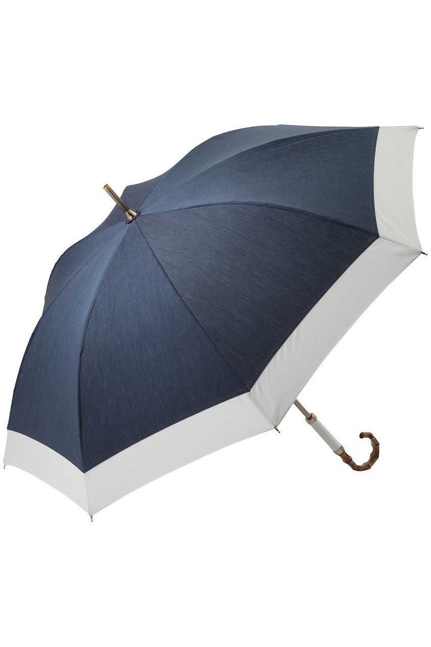 【グレイシー/Gracy】の晴雨兼用ショート長傘 Denim bicolor インテリア・キッズ・メンズ・レディースファッション・服の通販 founy(ファニー) 　ファッション　Fashion　レディースファッション　WOMEN　傘 / レイングッズ　Umbrellas/Rainwear　ショート　Short　デニム　Denim　ハンカチ　Handkerchief　モダン　Modern　エレガント 上品　Elegant　傘　Umbrella　夏　Summer　NEW・新作・新着・新入荷　New Arrivals　時計　Clock　ホワイト|ID: prp329100004570105 ipo3291000000032335082