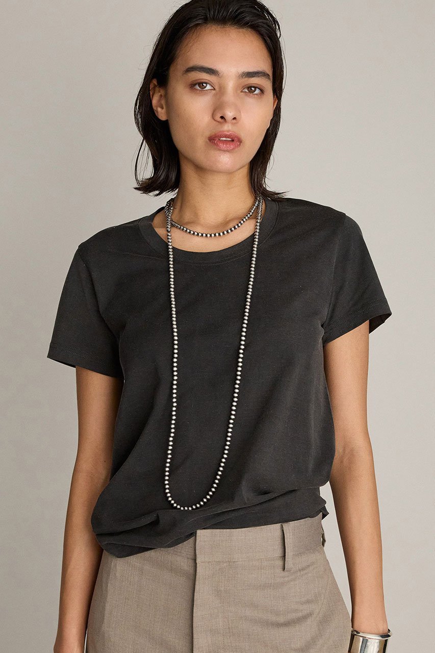 【ブリル/BRILL】のビンテージライククルーネックTシャツ インテリア・キッズ・メンズ・レディースファッション・服の通販 founy(ファニー) 　ファッション　Fashion　レディースファッション　Fashion for Women　トップス・カットソー　Cut & Sew Tops　シャツ・ブラウス・オフィスカジュアル　Elegant Blouses & Button-Ups　ロングTシャツ・Tシャツ　Longline T-Shirts & Tees　カットソー・ベーシックTシャツ　Cut-and-Sewn Tops / Stretch Tees & Basics　コンパクト　Compact, Small Size　ショート　Short, Short Length　シンプル　Simple, Minimal　スリーブ　Sleeve, Long Sleeve / Short Sleeve　ラウンド　Round, Round Neck　ワーク　Workwear, Utility Style　ヴィンテージ　Vintage Style　チャコールグレー|ID: prp329100004570116 ipo3291000000035968109