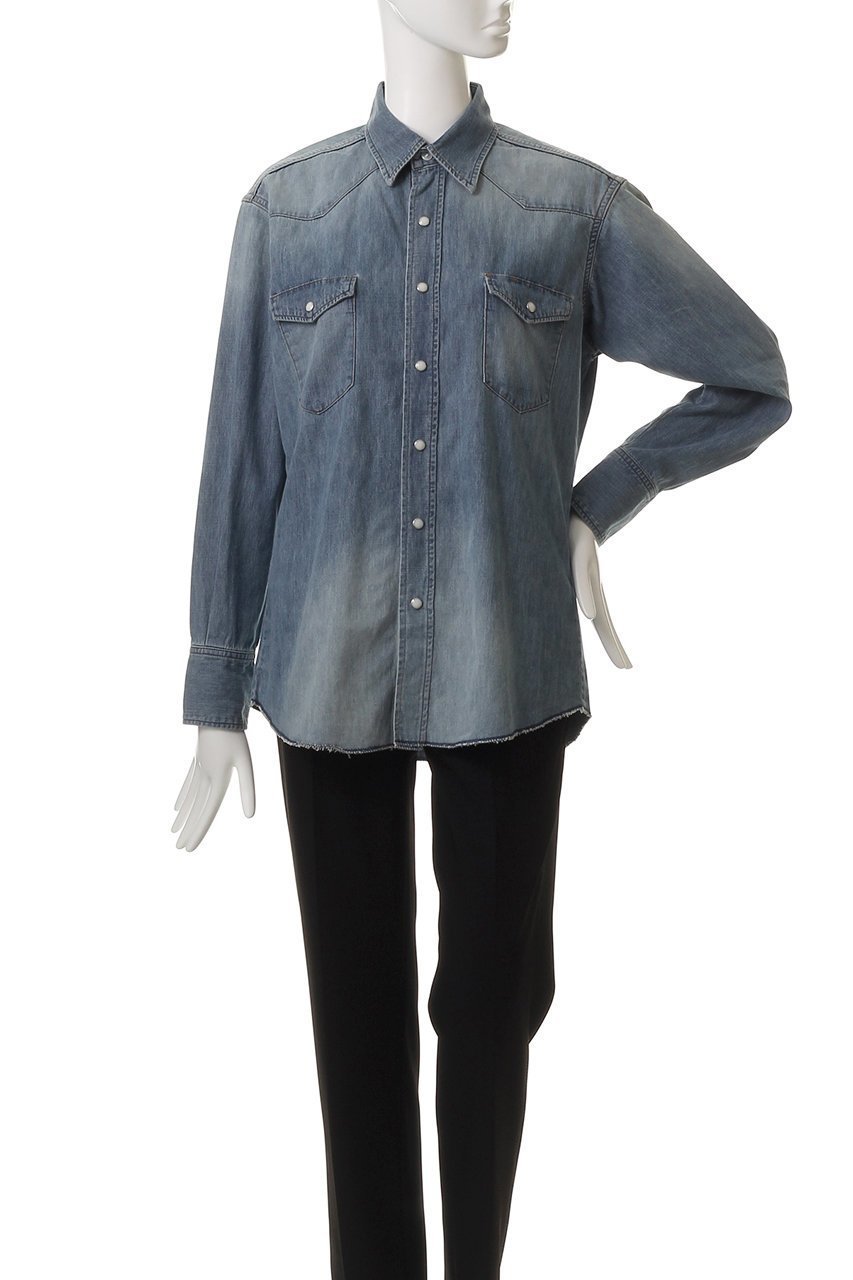 【マイ ウィークネス/MY WEAKNESS】のBilly Shirt 人気、トレンドファッション・服の通販 founy(ファニー) 　ファッション　Fashion　レディースファッション　Fashion for Women　トップス・カットソー　Cut & Sew Tops　シャツ・ブラウス・オフィスカジュアル　Elegant Blouses & Button-Ups　クラシック　Classic, Timeless Style　シンプル　Simple, Minimal　スリーブ　Sleeve, Long Sleeve / Short Sleeve　デニム　Denim, Jeans Material　バランス　Balance, Style Balance　フラップ　Flap, Flap Pocket　ポケット　Pocket, Pocket Detail　ヨーク　Yoke, Yoke Design　ロング　Long, Long-Length　人気　Popular, Best Seller　今季　This Season, Current Season　再入荷　Restock / Back in Stock　other-2|ID: prp329100004570123 ipo3291000000036046501