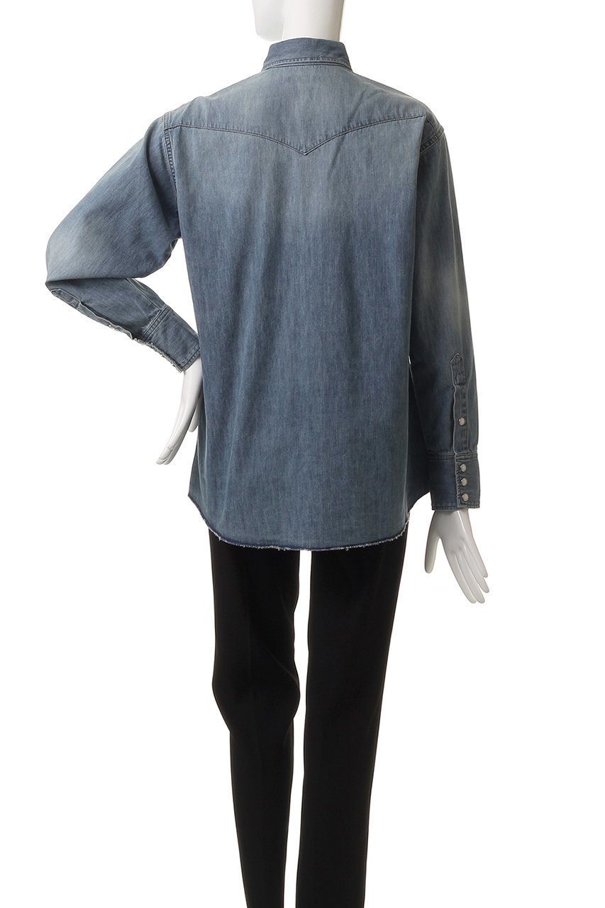 【マイ ウィークネス/MY WEAKNESS】のBilly Shirt 人気、トレンドファッション・服の通販 founy(ファニー) 　ファッション　Fashion　レディースファッション　Fashion for Women　トップス・カットソー　Cut & Sew Tops　シャツ・ブラウス・オフィスカジュアル　Elegant Blouses & Button-Ups　クラシック　Classic, Timeless Style　シンプル　Simple, Minimal　スリーブ　Sleeve, Long Sleeve / Short Sleeve　デニム　Denim, Jeans Material　バランス　Balance, Style Balance　フラップ　Flap, Flap Pocket　ポケット　Pocket, Pocket Detail　ヨーク　Yoke, Yoke Design　ロング　Long, Long-Length　人気　Popular, Best Seller　今季　This Season, Current Season　再入荷　Restock / Back in Stock　other-4|ID: prp329100004570123 ipo3291000000036046505