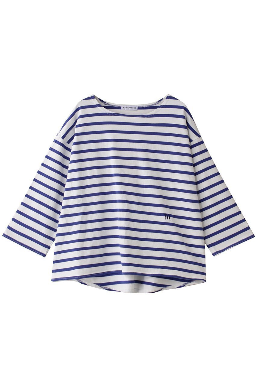 【マイ ウィークネス/MY WEAKNESS】のBasque Shirt インテリア・キッズ・メンズ・レディースファッション・服の通販 founy(ファニー) 　ファッション　Fashion　レディースファッション　WOMEN　スカート　Skirt　シンプル　Simple　フロント　Front　ボーダー　Border　NEW・新作・新着・新入荷　New Arrivals　WHITE×BLUE|ID: prp329100004570125 ipo3291000000032335258