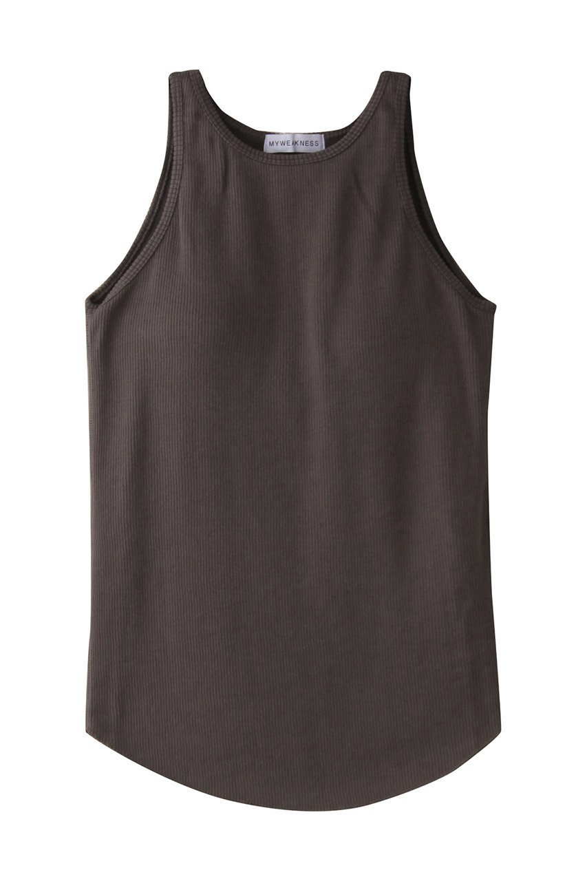 【マイ ウィークネス/MY WEAKNESS】のPadded Soft Rib Tunk Top インテリア・キッズ・メンズ・レディースファッション・服の通販 founy(ファニー) 　ファッション　Fashion　レディースファッション　Fashion for Women　トップス・カットソー　Cut & Sew Tops　キャミソール&ノースリーブ　Camisoles & Sleeveless Tops　シャツ・ブラウス・オフィスカジュアル　Elegant Blouses & Button-Ups　ロングTシャツ・Tシャツ　Longline T-Shirts & Tees　カットソー・ベーシックTシャツ　Cut-and-Sewn Tops / Stretch Tees & Basics　キャミソール　Camisole, Spaghetti Strap Top　シンプル　Simple, Minimal　ストレッチ　Stretch, Stretchy Fabric　タンク　Tank Top, Sleeveless Top　フィット　Fit, Slim Fit　CHARCOAL|ID: prp329100004570126 ipo3291000000036083091