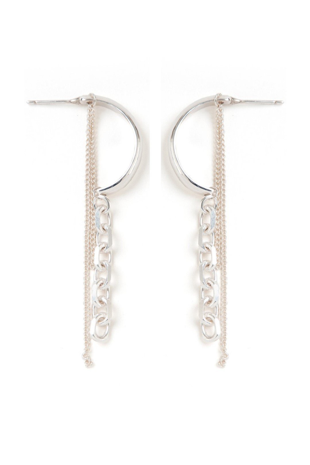 【メゾンドパルス/MAISON DPULSE】のPlate chain ピアス インテリア・キッズ・メンズ・レディースファッション・服の通販 founy(ファニー) 　ファッション　Fashion　レディースファッション　WOMEN　ジュエリー　Jewelry　リング　Rings　イヤリング　Earrings　イヤリング　Earrings　チェーン　Chain　NEW・新作・新着・新入荷　New Arrivals　シルバー|ID: prp329100004570132 ipo3291000000032335292