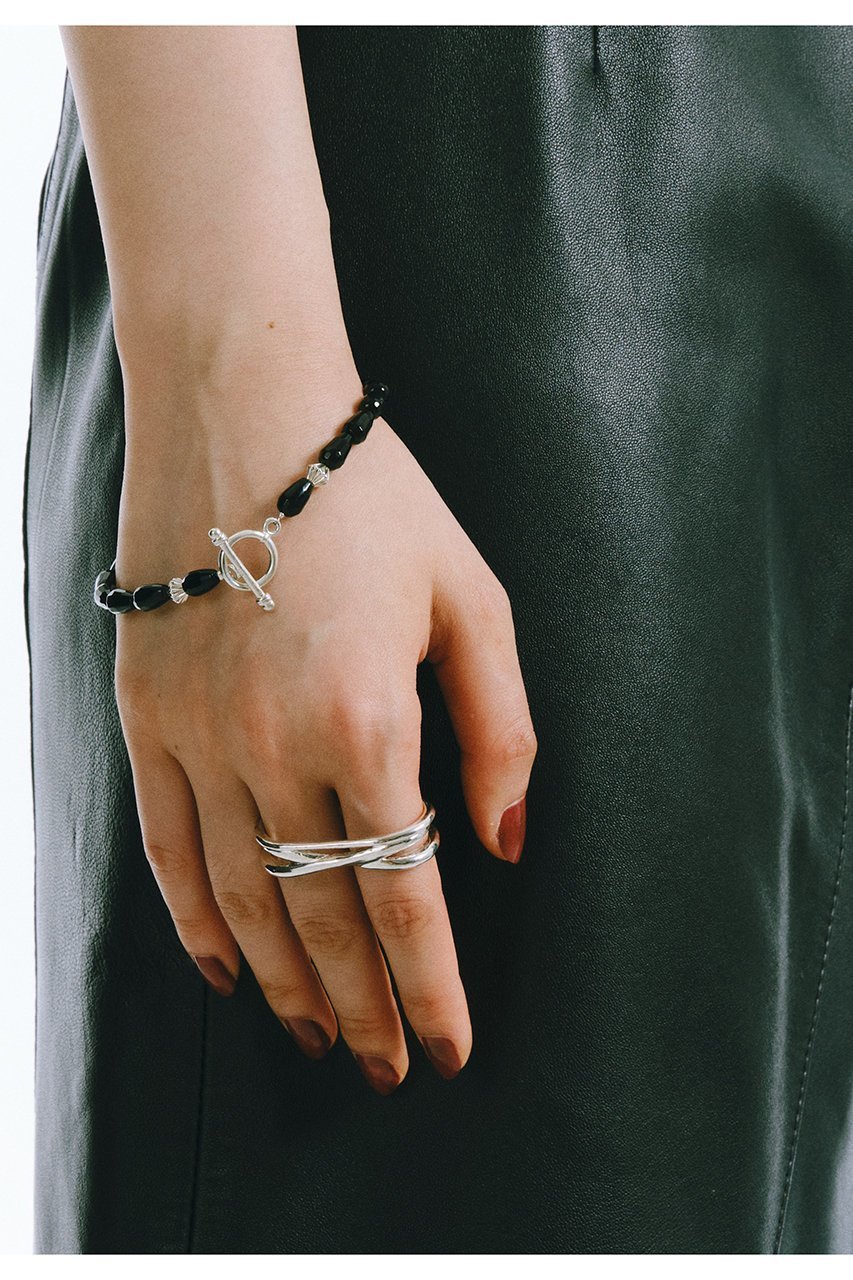 【メゾンドパルス/MAISON DPULSE】のOnyx lariat ブレスレット 人気、トレンドファッション・服の通販 founy(ファニー) 　ファッション　Fashion　レディースファッション　WOMEN　ジュエリー　Jewelry　ブレスレット　Bracelets　バングル　Bangles　おすすめ　Recommend　シルバー　Silver　シンプル　Simple　フォルム　Form　ブレスレット　Bracelet　NEW・新作・新着・新入荷　New Arrivals　other-4|ID: prp329100004570144 ipo3291000000032335351