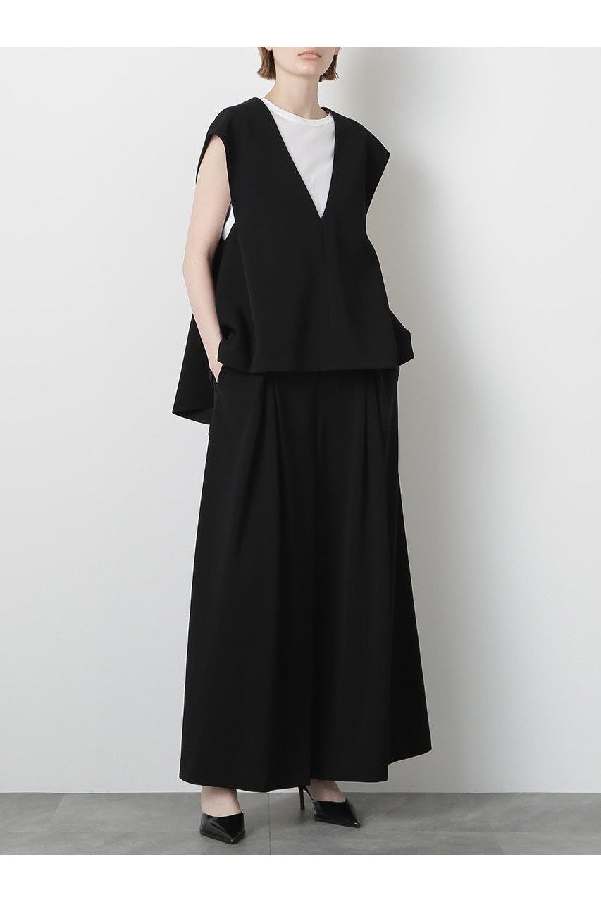 【ヒューエルミュージアム/hueLe Museum】の【STUMBLY】Cross Tack Wide Pants インテリア・キッズ・メンズ・レディースファッション・服の通販 founy(ファニー) 　ファッション　Fashion　レディースファッション　WOMEN　パンツ　Pants　ジャージ　Jersey　ドレープ　Drape　パターン　Pattern　フレア　Flare　フロント　Front　マニッシュ　Mannish　NEW・新作・新着・新入荷　New Arrivals　ブラック|ID: prp329100004570161 ipo3291000000032335462