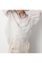 【ヒューエルミュージアム/hueLe Museum】の【STUMBLY】Sheer Volume Sleeve Shirt ホワイト|ID:prp329100004570162