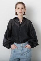 【ヒューエルミュージアム/hueLe Museum】の【STUMBLY】Sheer Volume Sleeve Shirt 人気、トレンドファッション・服の通販 founy(ファニー) ファッション Fashion レディースファッション Fashion for Women トップス・カットソー Cut & Sew Tops シャツ・ブラウス・オフィスカジュアル Elegant Blouses & Button-Ups ボリューム袖・フリルスリーブブラウス Voluminous & Ruffle Sleeves / Puffy Sleeve Tops ギャザー Gathered, Ruffled スリーブ Sleeve, Long Sleeve / Short Sleeve ドロップ Drop Shoulder, Dropped Style フォルム Silhouette, Form ロング Long, Long-Length エレガント 上品 Elegant thumbnail ネイビー|ID: prp329100004570162 ipo3291000000032809547