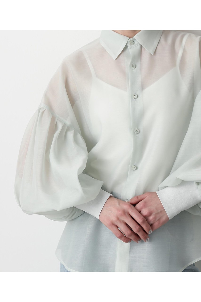 【ヒューエルミュージアム/hueLe Museum】の【STUMBLY】Sheer Volume Sleeve Shirt 人気、トレンドファッション・服の通販 founy(ファニー) ファッション Fashion レディースファッション Fashion for Women トップス・カットソー Cut & Sew Tops シャツ・ブラウス・オフィスカジュアル Elegant Blouses & Button-Ups ボリューム袖・フリルスリーブブラウス Voluminous & Ruffle Sleeves / Puffy Sleeve Tops ギャザー Gathered, Ruffled スリーブ Sleeve, Long Sleeve / Short Sleeve ドロップ Drop Shoulder, Dropped Style フォルム Silhouette, Form ロング Long, Long-Length エレガント 上品 Elegant other-7|ID: prp329100004570162 ipo3291000000035632086