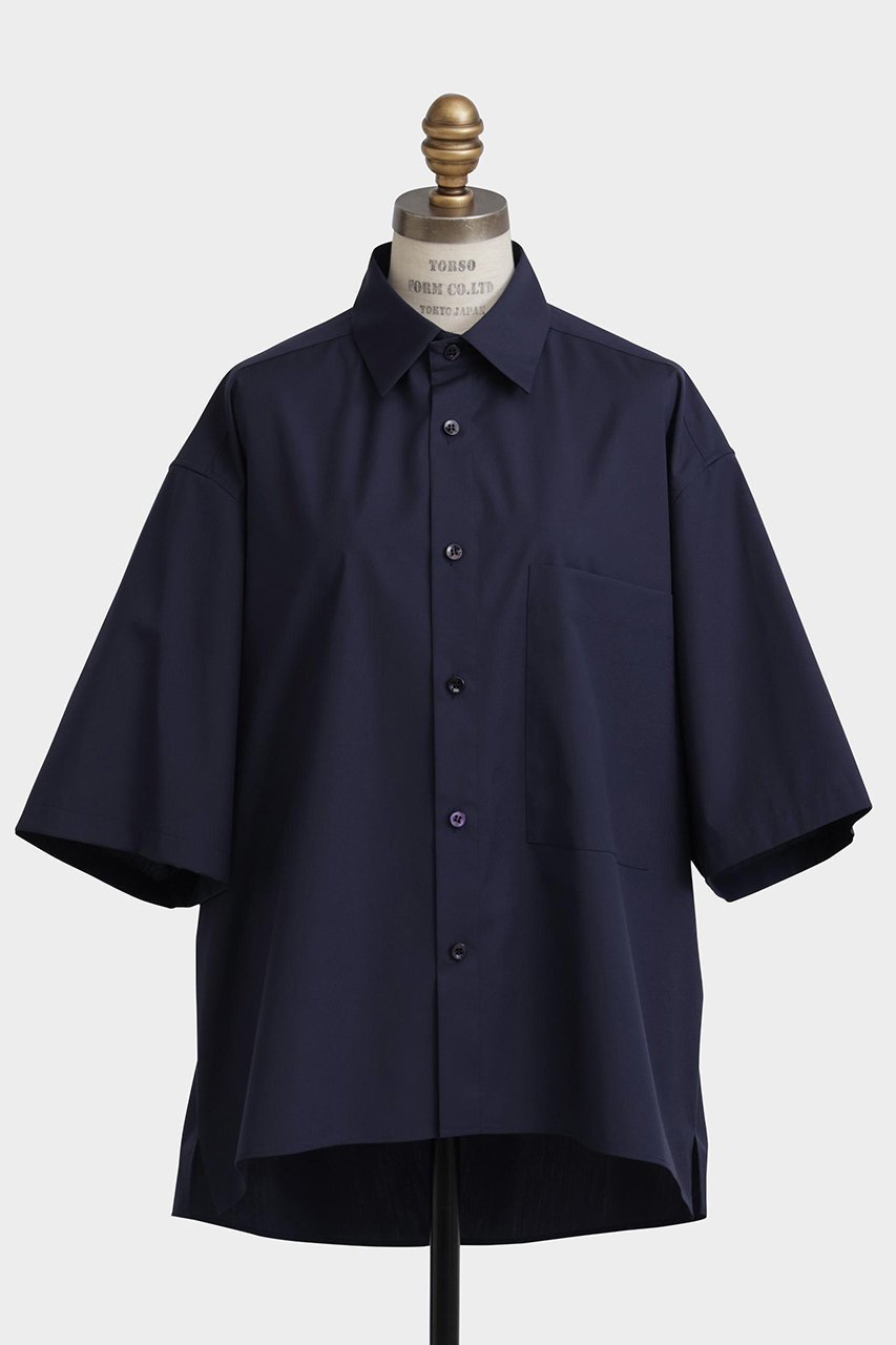 【ヒューエルミュージアム/hueLe Museum】の【STUMBLY】Half Sleeve Shirt 人気、トレンドファッション・服の通販 founy(ファニー) 　ファッション　Fashion　レディースファッション　Fashion for Women　トップス・カットソー　Cut & Sew Tops　シャツ・ブラウス・オフィスカジュアル　Elegant Blouses & Button-Ups　ショート　Short, Short Length　シンプル　Simple, Minimal　スリーブ　Sleeve, Long Sleeve / Short Sleeve　タイプライター　Typewriter Fabric, Crisp Cotton　other-2|ID: prp329100004570163 ipo3291000000035559755