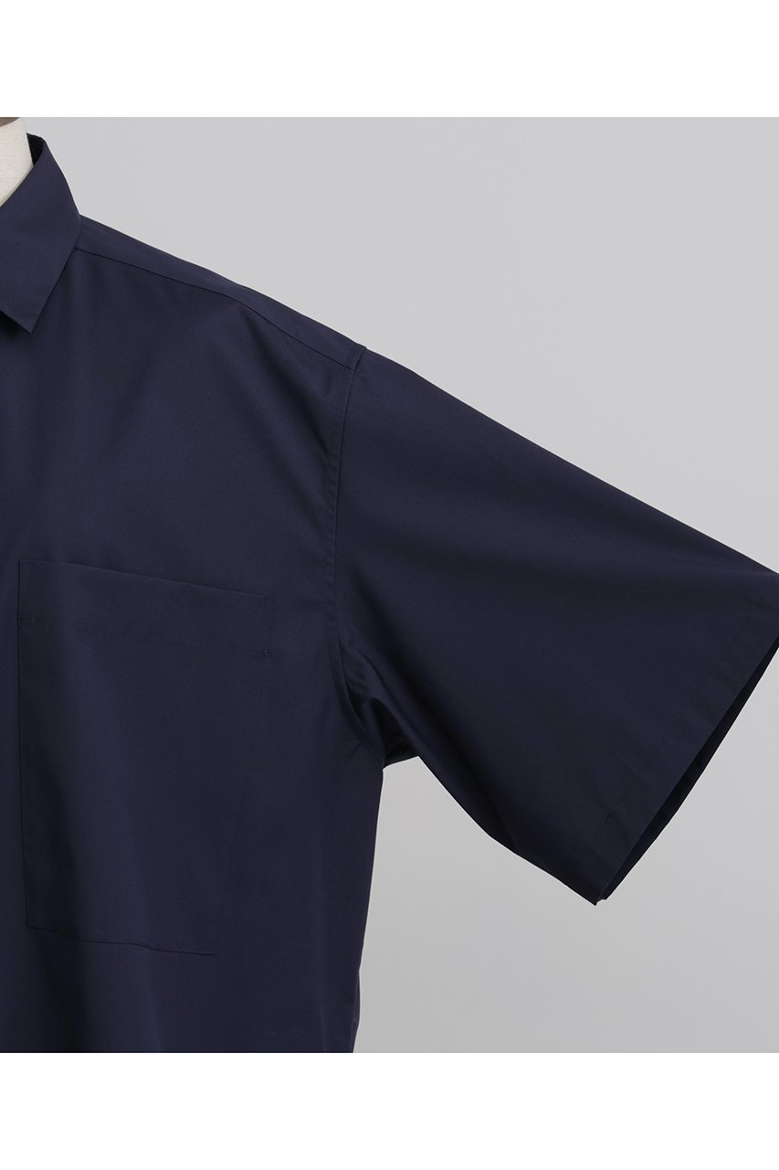 【ヒューエルミュージアム/hueLe Museum】の【STUMBLY】Half Sleeve Shirt 人気、トレンドファッション・服の通販 founy(ファニー) 　ファッション　Fashion　レディースファッション　Fashion for Women　トップス・カットソー　Cut & Sew Tops　シャツ・ブラウス・オフィスカジュアル　Elegant Blouses & Button-Ups　ショート　Short, Short Length　シンプル　Simple, Minimal　スリーブ　Sleeve, Long Sleeve / Short Sleeve　タイプライター　Typewriter Fabric, Crisp Cotton　other-5|ID: prp329100004570163 ipo3291000000035559760