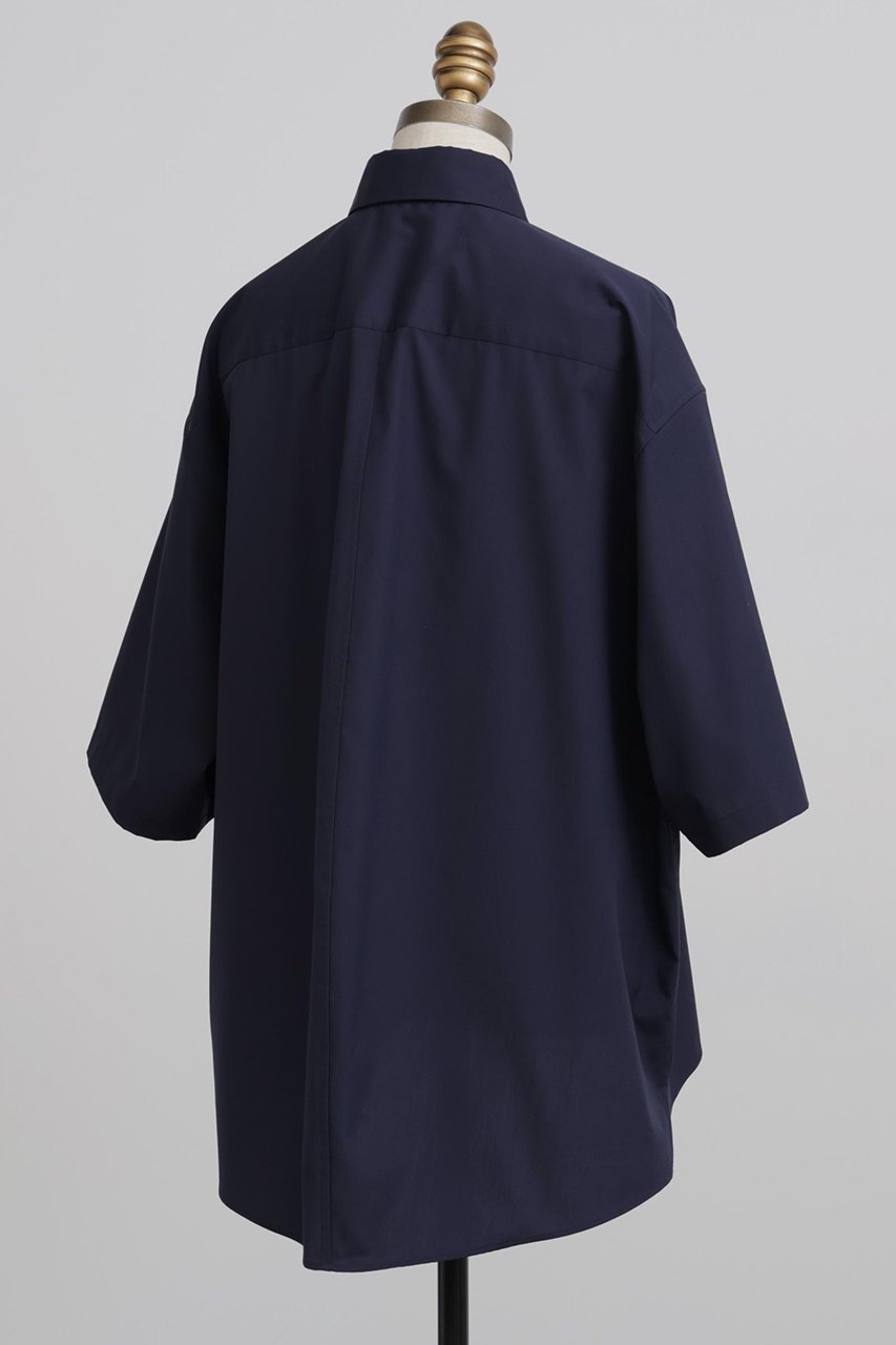 【ヒューエルミュージアム/hueLe Museum】の【STUMBLY】Half Sleeve Shirt 人気、トレンドファッション・服の通販 founy(ファニー) 　ファッション　Fashion　レディースファッション　Fashion for Women　トップス・カットソー　Cut & Sew Tops　シャツ・ブラウス・オフィスカジュアル　Elegant Blouses & Button-Ups　ショート　Short, Short Length　シンプル　Simple, Minimal　スリーブ　Sleeve, Long Sleeve / Short Sleeve　タイプライター　Typewriter Fabric, Crisp Cotton　other-7|ID: prp329100004570163 ipo3291000000035559764