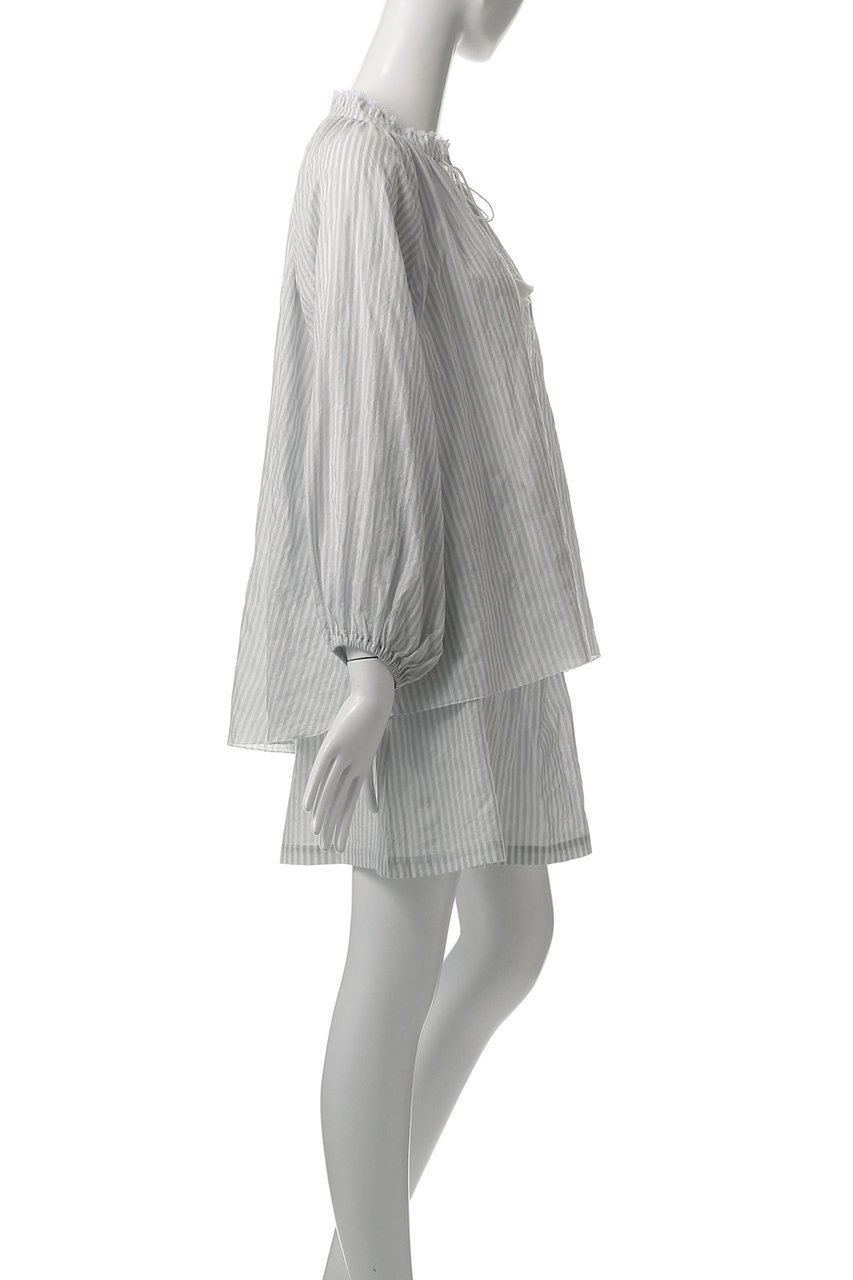 【ナナデコール/nanadecor】のユーカリストライプタッセルブラウス 人気、トレンドファッション・服の通販 founy(ファニー) 　ファッション　Fashion　レディースファッション　WOMEN　トップス・カットソー　Tops/Tshirt　シャツ/ブラウス　Shirts/Blouses　サマー　Summer　ショート　Short　ストライプ　Stripe　スリーブ　Sleeve　セットアップ　Set Up　フェミニン　Feminine　ロング　Long　NEW・新作・新着・新入荷　New Arrivals　other-3|ID: prp329100004570170 ipo3291000000032335702