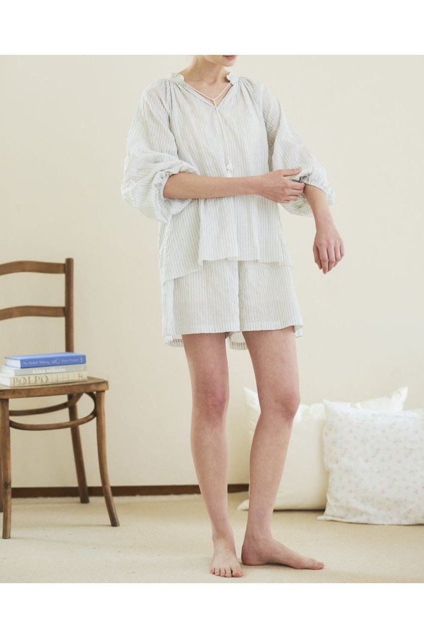 【ナナデコール/nanadecor】のユーカリストライプショートパンツ 人気、トレンドファッション・服の通販 founy(ファニー) 　ファッション　Fashion　レディースファッション　WOMEN　パンツ　Pants　ハーフ / ショートパンツ　Short Pants　おすすめ　Recommend　お家時間・ステイホーム　Home Time/Stay Home　サマー　Summer　ショート　Short　ストライプ　Stripe　フレア　Flare　リラックス　Relax　NEW・新作・新着・新入荷　New Arrivals　旅行　Travel　other-6|ID: prp329100004570171 ipo3291000000032335714