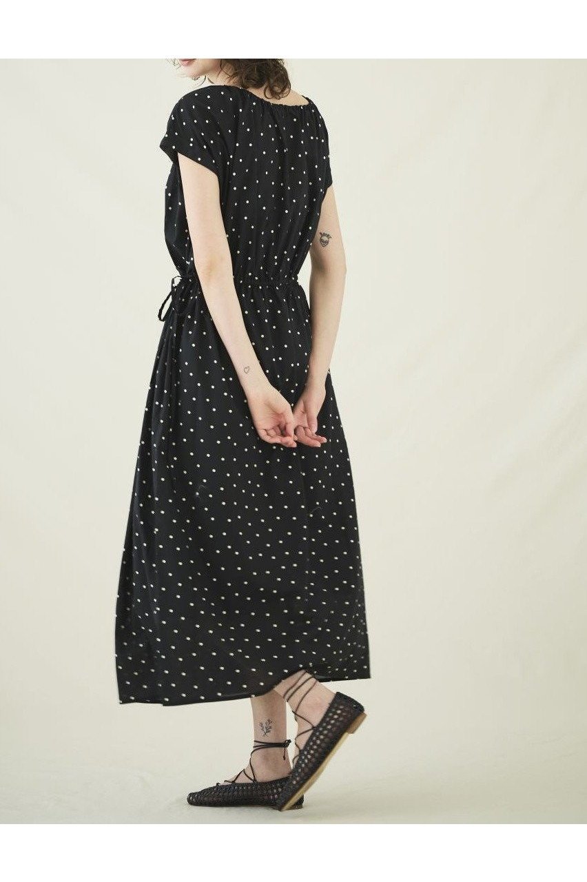 【ナナデコール/nanadecor】のアザミワンピースブラック 人気、トレンドファッション・服の通販 founy(ファニー) 　ファッション　Fashion　レディースファッション　WOMEN　ワンピース　Dress　チュニック　Tunic　おすすめ　Recommend　エアリー　Airy　ギャザー　Gather　チュニック　Tunic　ドット　Dot　ビーチ　Beach　フェミニン　Feminine　ランダム　Random　ロング　Long　NEW・新作・新着・新入荷　New Arrivals　旅行　Travel　other-6|ID: prp329100004570173 ipo3291000000032335728
