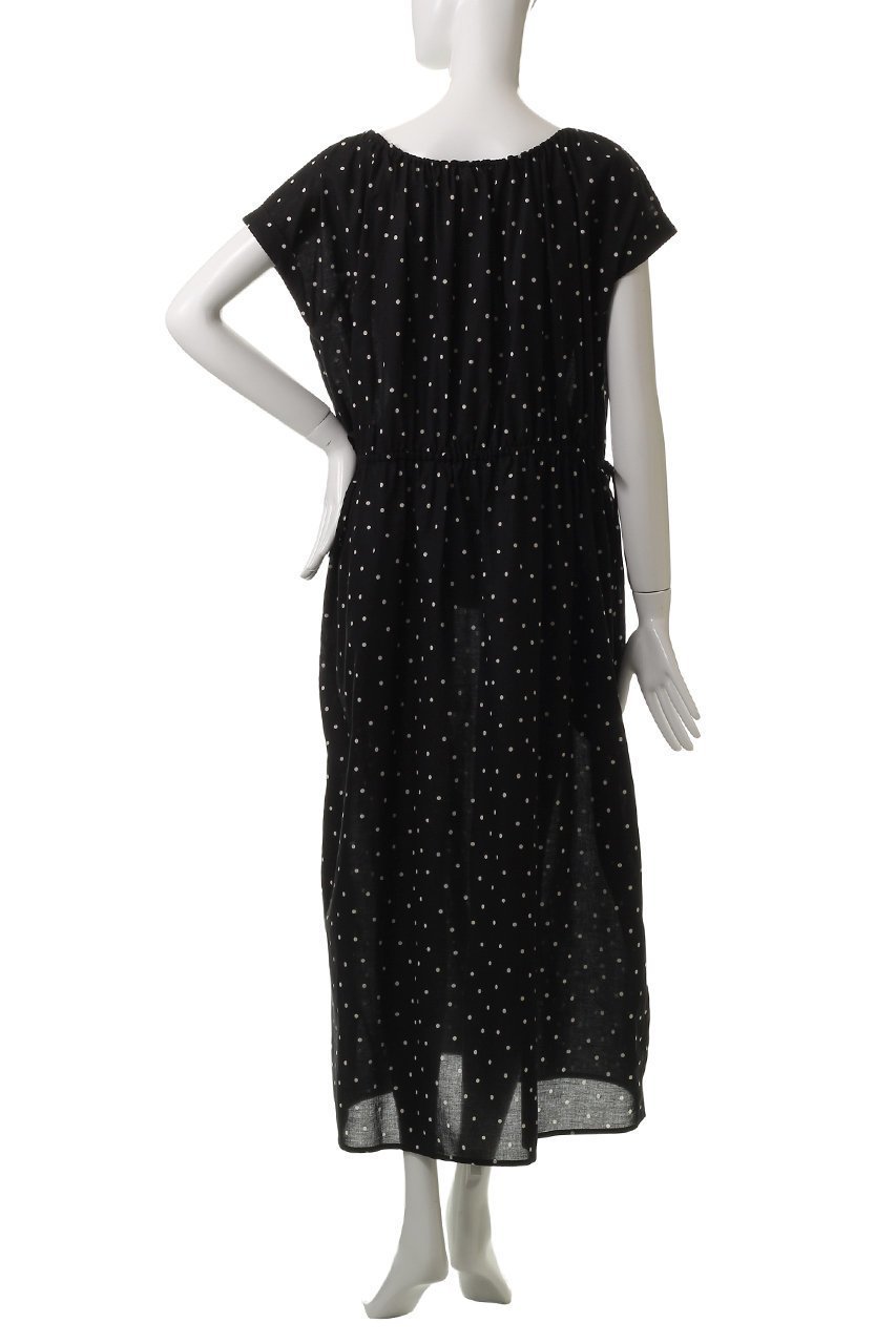 【ナナデコール/nanadecor】のアザミワンピースブラック 人気、トレンドファッション・服の通販 founy(ファニー) 　ファッション　Fashion　レディースファッション　Fashion for Women　ワンピース　Dresses　チュニック　Tunic Tops & Dresses　おすすめ　Recommended / Our Picks　エアリー　Airy Texture　ギャザー　Gathered, Ruffled　チュニック　Tunic, Long Top　ドット　Polka Dot, Dot Pattern　ビーチ　Beach, Seaside　フェミニン　Feminine, Girly　ランダム　Random, Irregular　ロング　Long, Long-Length　旅行　Travel　other-4|ID: prp329100004570173 ipo3291000000035613085