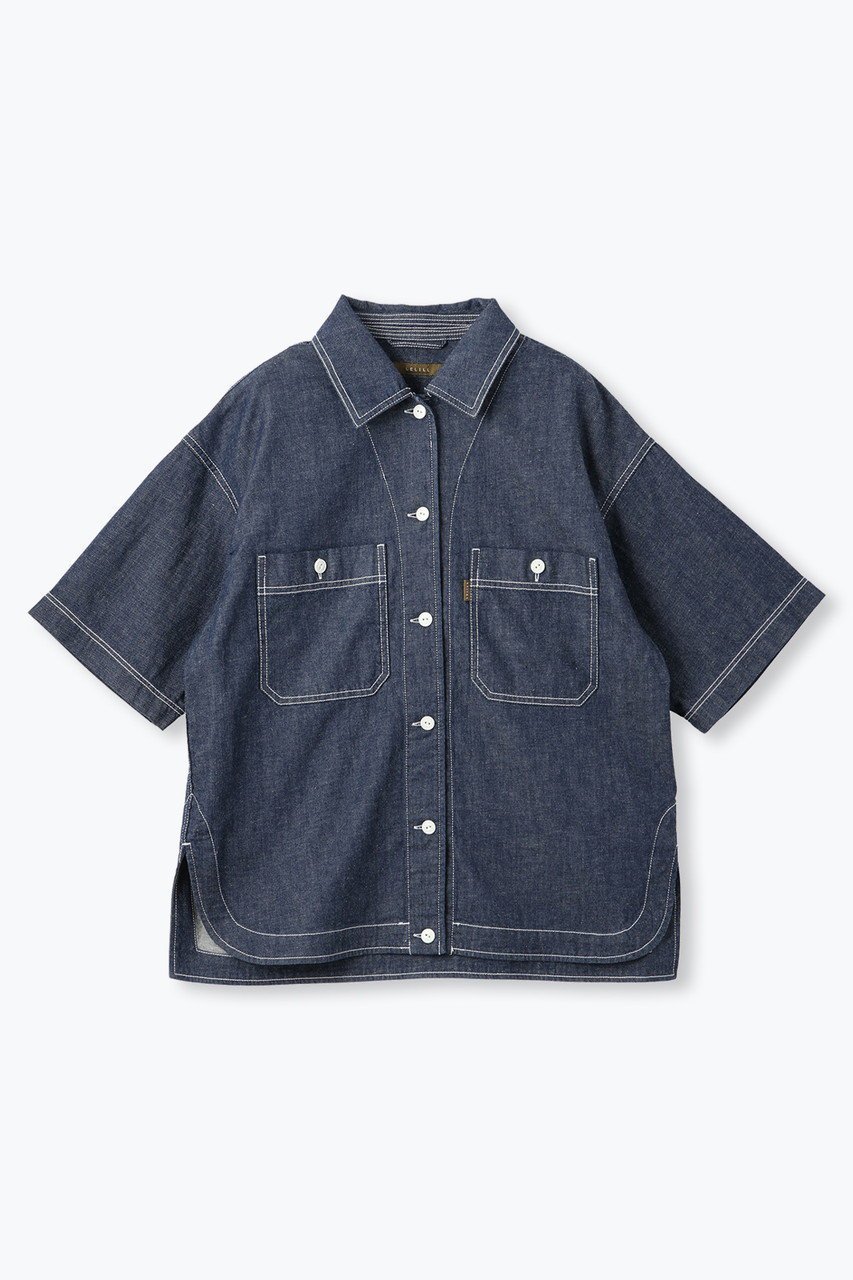 【レリル/lelill】のCLデニムオープンシャツ インテリア・キッズ・メンズ・レディースファッション・服の通販 founy(ファニー) 　ファッション　Fashion　レディースファッション　Ladies' Fashion Online　トップス・カットソー　Tops/Tshirt　シャツ/ブラウス　Shirts/Blouses　ショート　Short　スリーブ　Sleeve　デニム　Denim　トレンド　Trend　ポケット　Pocket　夏　Summer　インディゴ|ID: prp329100004571498 ipo3291000000032347125