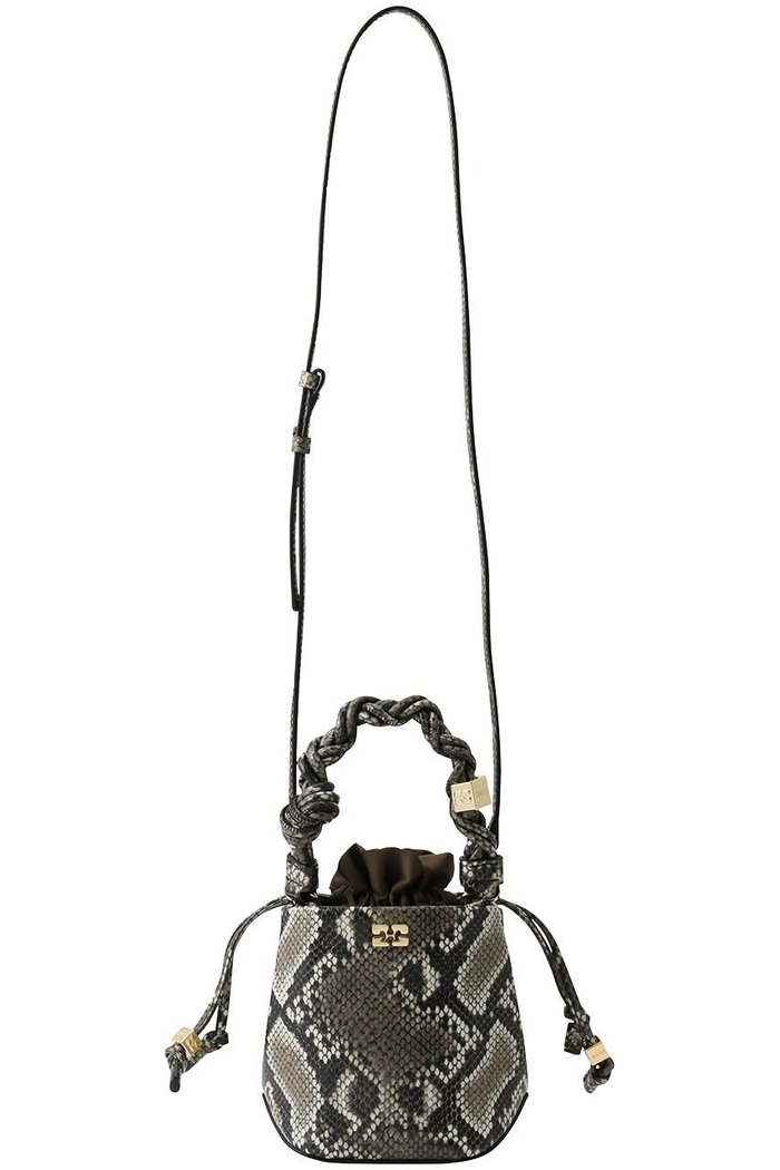 【ガニー/GANNI】のGanni Bou バケット ミニ スネーク インテリア・キッズ・メンズ・レディースファッション・服の通販 founy(ファニー) https://founy.com/ ファッション Fashion レディースファッション Fashion for Women バッグ Bags コンパクト Compact, Small Size パイソン Python, Snakeskin Pattern リュクス Luxury, Elegant, High-End, Chic 巾着 Drawstring Bag, Kinchaku |ID: prp329100004571508 ipo3291000000035930765