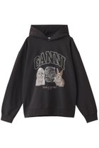 【ガニー/GANNI】のIsoli オーバーサイズ アニマル クロップ フーディー ファントム|ID: prp329100004571509 ipo3291000000032347211
