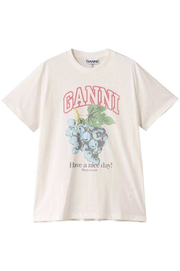 【ガニー/GANNI】のベーシック コットン ジャージー グレープ リラックス Tシャツ インテリア・キッズ・メンズ・レディースファッション・服の通販 founy(ファニー) https://founy.com/ ファッション Fashion レディースファッション Fashion for Women トップス・カットソー Cut & Sew Tops シャツ・ブラウス・オフィスカジュアル Elegant Blouses & Button-Ups ロングTシャツ・Tシャツ Longline T-Shirts & Tees カットソー・ベーシックTシャツ Cut-and-Sewn Tops / Stretch Tees & Basics ショート Short, Short Length スリーブ Sleeve, Long Sleeve / Short Sleeve ベーシック Basic, Essential モチーフ Motif, Design Theme リラックス Relax, Relaxed Fit |ID: prp329100004571513 ipo3291000000035789969
