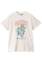 【ガニー/GANNI】のベーシック コットン ジャージー グレープ リラックス Tシャツ イーグレット|ID: prp329100004571513 ipo3291000000036116443