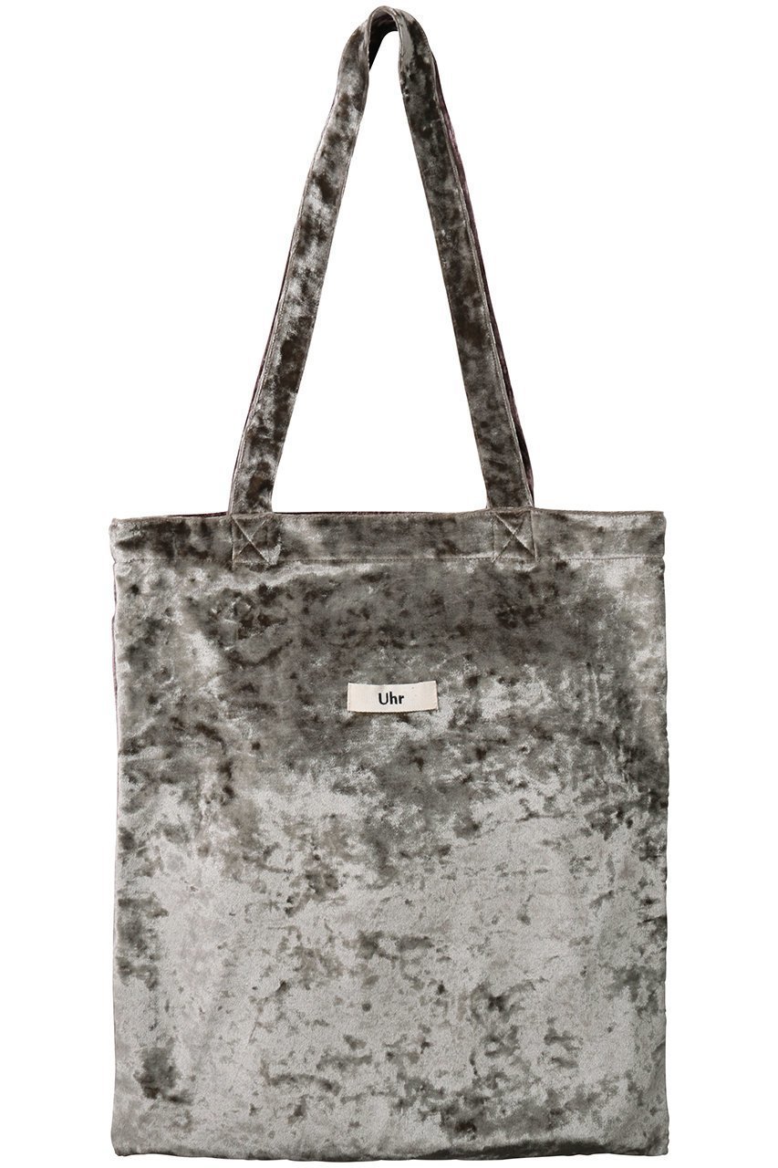 【ウーア/Uhr】の【Friendship Projects】バイカラー ベロアトートバッグ インテリア・キッズ・メンズ・レディースファッション・服の通販 founy(ファニー) 　ファッション　Fashion　レディースファッション　Fashion for Women　トップス・カットソー　Cut & Sew Tops　ベロアトップス　Velour Tops / Velvet-Look Items　バッグ　Bags　なめらか　Smooth, Silky Texture　ベロア　Velour, Soft Velvet　リュクス　Luxury, Elegant, High-End, Chic　エレガント 上品　Elegant　グレー×ダスティパープル|ID: prp329100004571515 ipo3291000000035102534