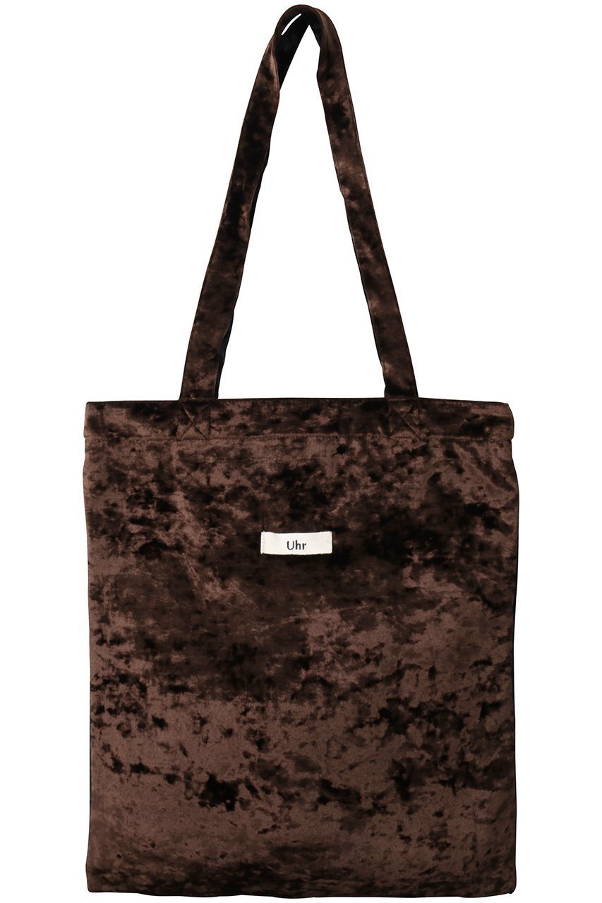 【ウーア/Uhr】の【Friendship Projects】バイカラー ベロアトートバッグ インテリア・キッズ・メンズ・レディースファッション・服の通販 founy(ファニー) 　ファッション　Fashion　レディースファッション　Fashion for Women　トップス・カットソー　Cut & Sew Tops　ベロアトップス　Velour Tops / Velvet-Look Items　バッグ　Bags　なめらか　Smooth, Silky Texture　ベロア　Velour, Soft Velvet　リュクス　Luxury, Elegant, High-End, Chic　エレガント 上品　Elegant　ブラウン×ブラック|ID: prp329100004571515 ipo3291000000035102535