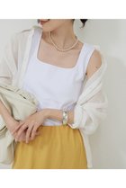 【ガリャルダガランテ/GALLARDAGALANTE】のスクエアリブタンク 人気、トレンドファッション・服の通販 founy(ファニー) ファッション Fashion レディースファッション WOMEN トップス・カットソー Tops/Tshirt キャミソール / ノースリーブ No Sleeves シャツ/ブラウス Shirts/Blouses ロング / Tシャツ T-Shirts カットソー Cut and Sewn インナー Inner キャミソール Camisole ジャケット Jacket スクエア Square タンク Tank エレガント 上品 Elegant NEW・新作・新着・新入荷 New Arrivals thumbnail ホワイト|ID: prp329100004571530 ipo3291000000032347365