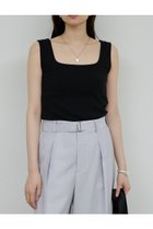 【ガリャルダガランテ/GALLARDAGALANTE】のスクエアリブタンク 人気、トレンドファッション・服の通販 founy(ファニー) ファッション Fashion レディースファッション WOMEN トップス・カットソー Tops/Tshirt キャミソール / ノースリーブ No Sleeves シャツ/ブラウス Shirts/Blouses ロング / Tシャツ T-Shirts カットソー Cut and Sewn インナー Inner キャミソール Camisole ジャケット Jacket スクエア Square タンク Tank エレガント 上品 Elegant NEW・新作・新着・新入荷 New Arrivals thumbnail ブラック|ID: prp329100004571530 ipo3291000000032347366
