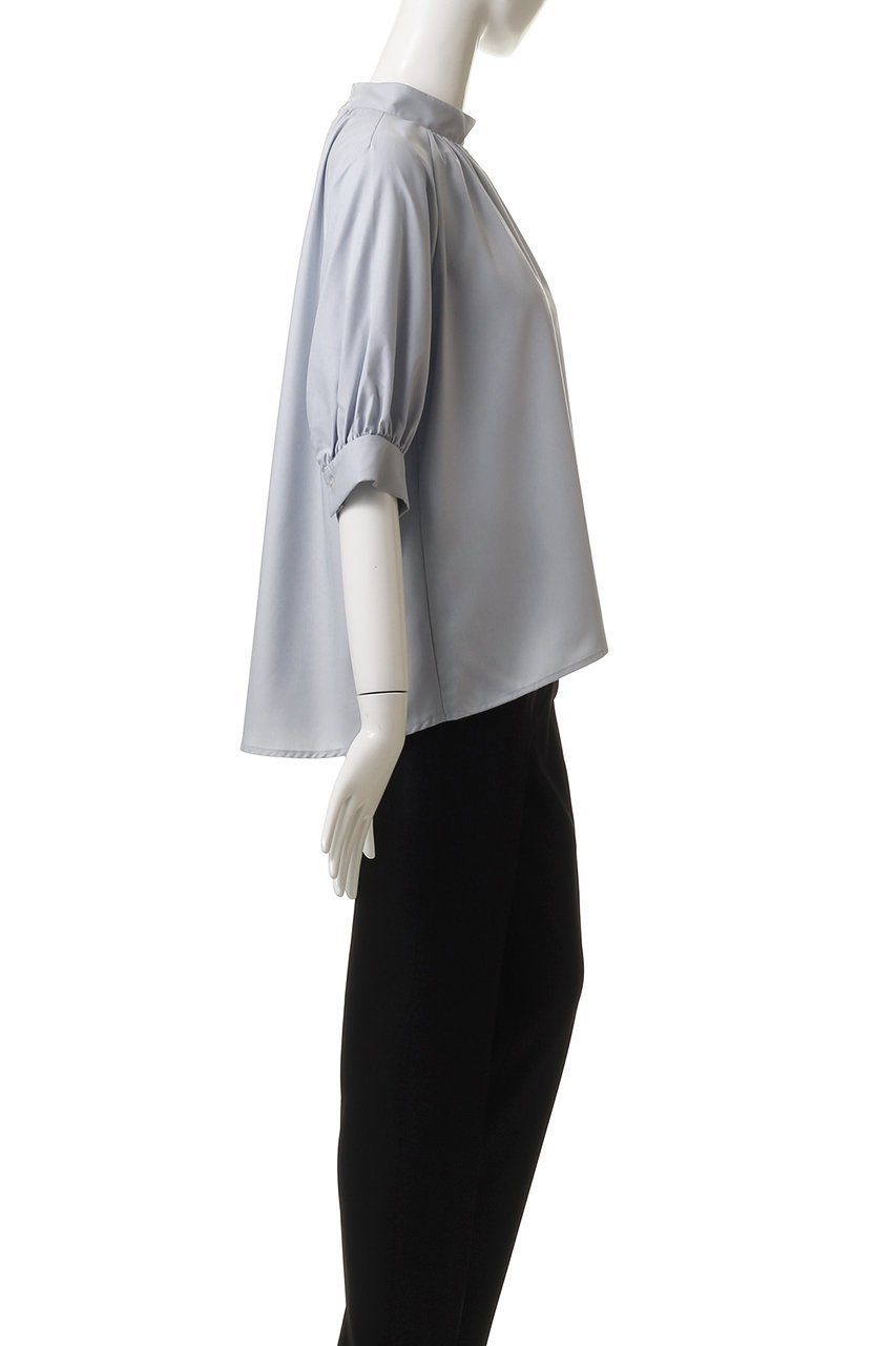 【ミディウミソリッド/MIDIUMISOLID】のh/neck gathered blouse.S ブラウス 人気、トレンドファッション・服の通販 founy(ファニー) 　ファッション　Fashion　レディースファッション　WOMEN　トップス・カットソー　Tops/Tshirt　シャツ/ブラウス　Shirts/Blouses　ショート　Short　シンプル　Simple　ジャケット　Jacket　スリーブ　Sleeve　ハイネック　High Neck　パーティ　Party　NEW・新作・新着・新入荷　New Arrivals　other-3|ID: prp329100004571534 ipo3291000000032347438