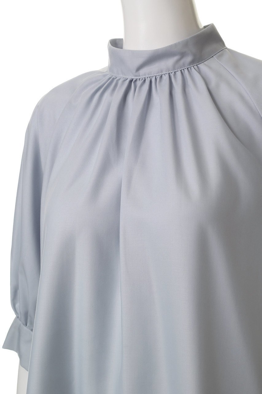 【ミディウミソリッド/MIDIUMISOLID】のh/neck gathered blouse.S ブラウス 人気、トレンドファッション・服の通販 founy(ファニー) 　ファッション　Fashion　レディースファッション　WOMEN　トップス・カットソー　Tops/Tshirt　シャツ/ブラウス　Shirts/Blouses　ショート　Short　シンプル　Simple　ジャケット　Jacket　スリーブ　Sleeve　ハイネック　High Neck　パーティ　Party　NEW・新作・新着・新入荷　New Arrivals　other-5|ID: prp329100004571534 ipo3291000000032347442