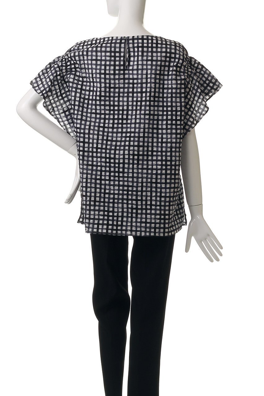 【ハウス オブ ロータス/HOUSE OF LOTUS】のサッカーギンガムチェックブラウス 人気、トレンドファッション・服の通販 founy(ファニー) 　ファッション　Fashion　レディースファッション　Fashion for Women　トップス・カットソー　Cut & Sew Tops　シャツ・ブラウス・オフィスカジュアル　Elegant Blouses & Button-Ups　ギャザー　Gathered, Ruffled　ギンガム　Gingham, Gingham Fabric　ショート　Short, Short Length　スリーブ　Sleeve, Long Sleeve / Short Sleeve　チェック　Check, Plaid, Tartan　フェミニン　Feminine, Girly　フレア　Flare, Flared　エレガント 上品　Elegant　夏　Summer　other-4|ID: prp329100004571537 ipo3291000000032347457