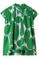 【ハウス オブ ロータス/HOUSE OF LOTUS】のビッグドットギャザーブラウス 人気、トレンドファッション・服の通販 founy(ファニー) ファッション Fashion レディースファッション WOMEN トップス・カットソー Tops/Tshirt キャミソール / ノースリーブ No Sleeves シャツ/ブラウス Shirts/Blouses おすすめ Recommend ギャザー Gather スタンド Stand ドット Dot ノースリーブ No Sleeve バランス Balance フロント Front プリント Print ボトム Bottom モダン Modern リボン Ribbon 夏 Summer NEW・新作・新着・新入荷 New Arrivals |ID:prp329100004571539