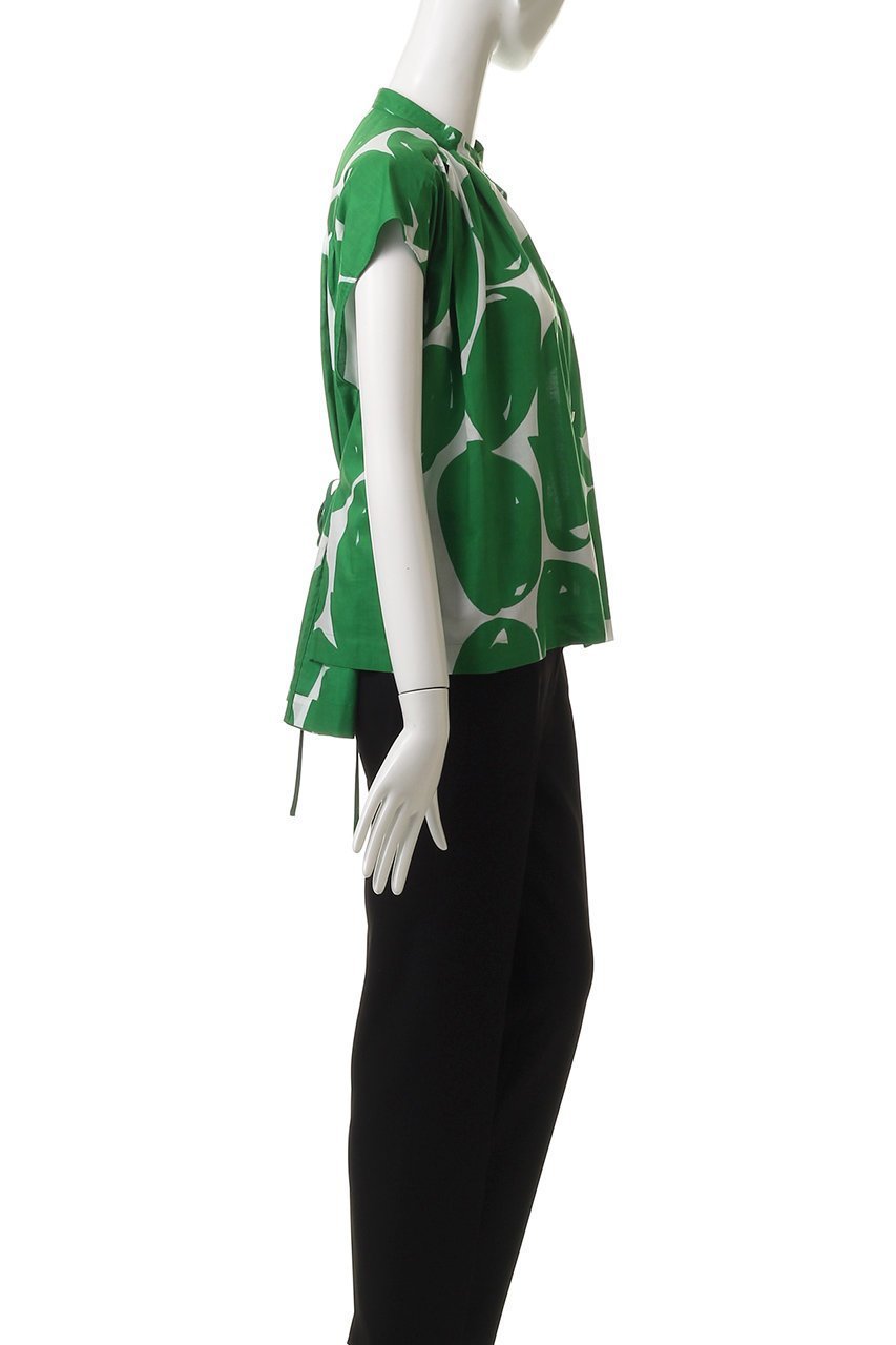 【ハウス オブ ロータス/HOUSE OF LOTUS】のビッグドットギャザーブラウス 人気、トレンドファッション・服の通販 founy(ファニー) 　ファッション　Fashion　レディースファッション　WOMEN　トップス・カットソー　Tops/Tshirt　キャミソール / ノースリーブ　No Sleeves　シャツ/ブラウス　Shirts/Blouses　おすすめ　Recommend　ギャザー　Gather　スタンド　Stand　ドット　Dot　ノースリーブ　No Sleeve　バランス　Balance　フロント　Front　プリント　Print　ボトム　Bottom　モダン　Modern　リボン　Ribbon　夏　Summer　NEW・新作・新着・新入荷　New Arrivals　other-3|ID: prp329100004571539 ipo3291000000032347478