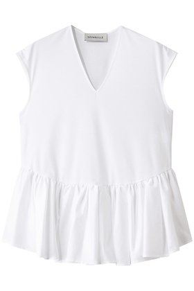 【デパリエ/DEPAREILLE】 コットンノースリーブペプラムトップス人気、トレンドファッション・服の通販 founy(ファニー) ファッション Fashion レディースファッション Fashion for Women トップス・カットソー Cut & Sew Tops キャミソール&ノースリーブ Camisoles & Sleeveless Tops シャツ・ブラウス・オフィスカジュアル Elegant Blouses & Button-Ups ギャザー Gathered, Ruffled ショート Short, Short Length スリーブ Sleeve, Long Sleeve / Short Sleeve フレア Flare, Flared ベスト Vest, Waistcoat 夏 Summer |ID:prp329100004571571