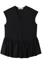 【デパリエ/DEPAREILLE】のコットンノースリーブペプラムトップス 人気、トレンドファッション・服の通販 founy(ファニー) ファッション Fashion レディースファッション Fashion for Women トップス・カットソー Cut & Sew Tops キャミソール&ノースリーブ Camisoles & Sleeveless Tops シャツ・ブラウス・オフィスカジュアル Elegant Blouses & Button-Ups ギャザー Gathered, Ruffled ショート Short, Short Length スリーブ Sleeve, Long Sleeve / Short Sleeve フレア Flare, Flared ベスト Vest, Waistcoat 夏 Summer thumbnail ブラック|ID: prp329100004571571 ipo3291000000035321099