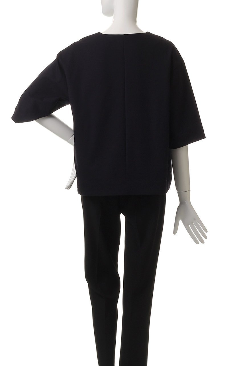 【デパリエ/DEPAREILLE】のコットンストレッチキーネックトップス 人気、トレンドファッション・服の通販 founy(ファニー) 　ファッション　Fashion　レディースファッション　WOMEN　トップス・カットソー　Tops/Tshirt　シャツ/ブラウス　Shirts/Blouses　ショート　Short　シンプル　Simple　ストレッチ　Stretch　スリット　Slit　スリーブ　Sleeve　エレガント 上品　Elegant　NEW・新作・新着・新入荷　New Arrivals　other-4|ID: prp329100004571573 ipo3291000000032347725