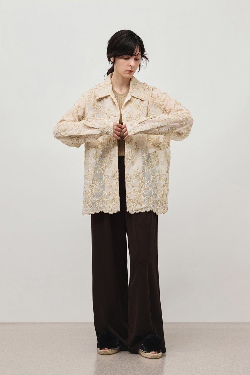 【デパリエ/DEPAREILLE】のエンブロイダリーシャツ 人気、トレンドファッション・服の通販 founy(ファニー) 　ファッション　Fashion　レディースファッション　Fashion for Women　トップス・カットソー　Cut & Sew Tops　シャツ・ブラウス・オフィスカジュアル　Elegant Blouses & Button-Ups　イタリア　Italy　エレガント 上品　Elegant　スリーブ　Sleeve, Long Sleeve / Short Sleeve　レース　Lace, Lace Fabric　ロング　Long, Long-Length　再入荷　Restock / Back in Stock　夏　Summer　other-6|ID: prp329100004571578 ipo3291000000032424984