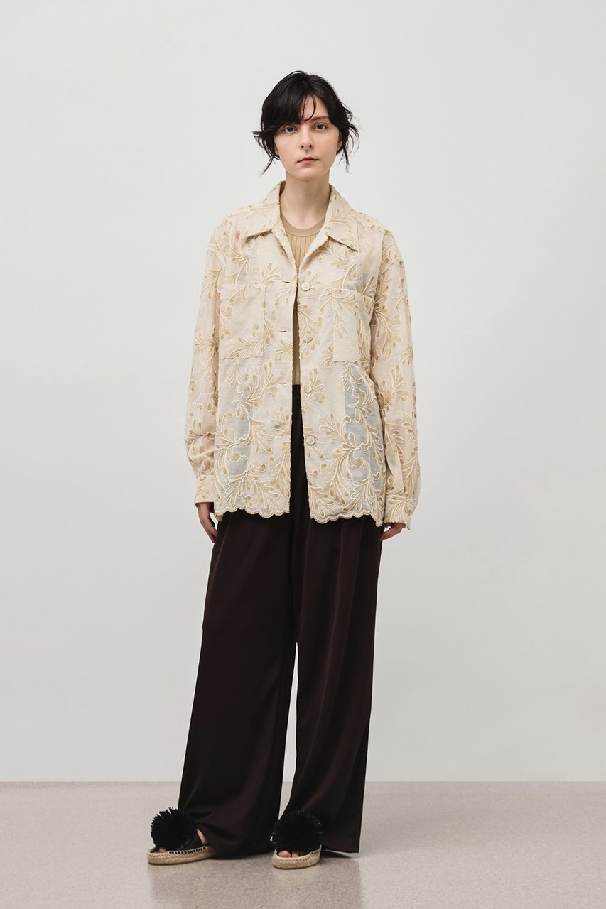 【デパリエ/DEPAREILLE】のエンブロイダリーシャツ 人気、トレンドファッション・服の通販 founy(ファニー) 　ファッション　Fashion　レディースファッション　Fashion for Women　トップス・カットソー　Cut & Sew Tops　シャツ・ブラウス・オフィスカジュアル　Elegant Blouses & Button-Ups　イタリア　Italy　エレガント 上品　Elegant　スリーブ　Sleeve, Long Sleeve / Short Sleeve　レース　Lace, Lace Fabric　ロング　Long, Long-Length　再入荷　Restock / Back in Stock　夏　Summer　other-7|ID: prp329100004571578 ipo3291000000032424985