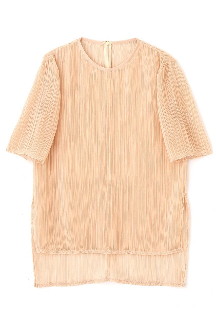 【アドーア/ADORE】のシアーランダムプリーツブラウス インテリア・キッズ・メンズ・レディースファッション・服の通販 founy(ファニー) 　ファッション　Fashion　レディースファッション　WOMEN　トップス・カットソー　Tops/Tshirt　シャツ/ブラウス　Shirts/Blouses　おすすめ　Recommend　インナー　Inner　シアー　Sheer　シフォン　Chiffon　ショート　Short　シンプル　Simple　ジャケット　Jacket　スリーブ　Sleeve　セットアップ　Set Up　ドレス　Dress　ノースリーブ　No Sleeve　フォルム　Form　プリーツ　Pleats　ベーシック　Basic　ランダム　Random　エレガント 上品　Elegant　NEW・新作・新着・新入荷　New Arrivals　ベージュ|ID: prp329100004571582 ipo3291000000032347771