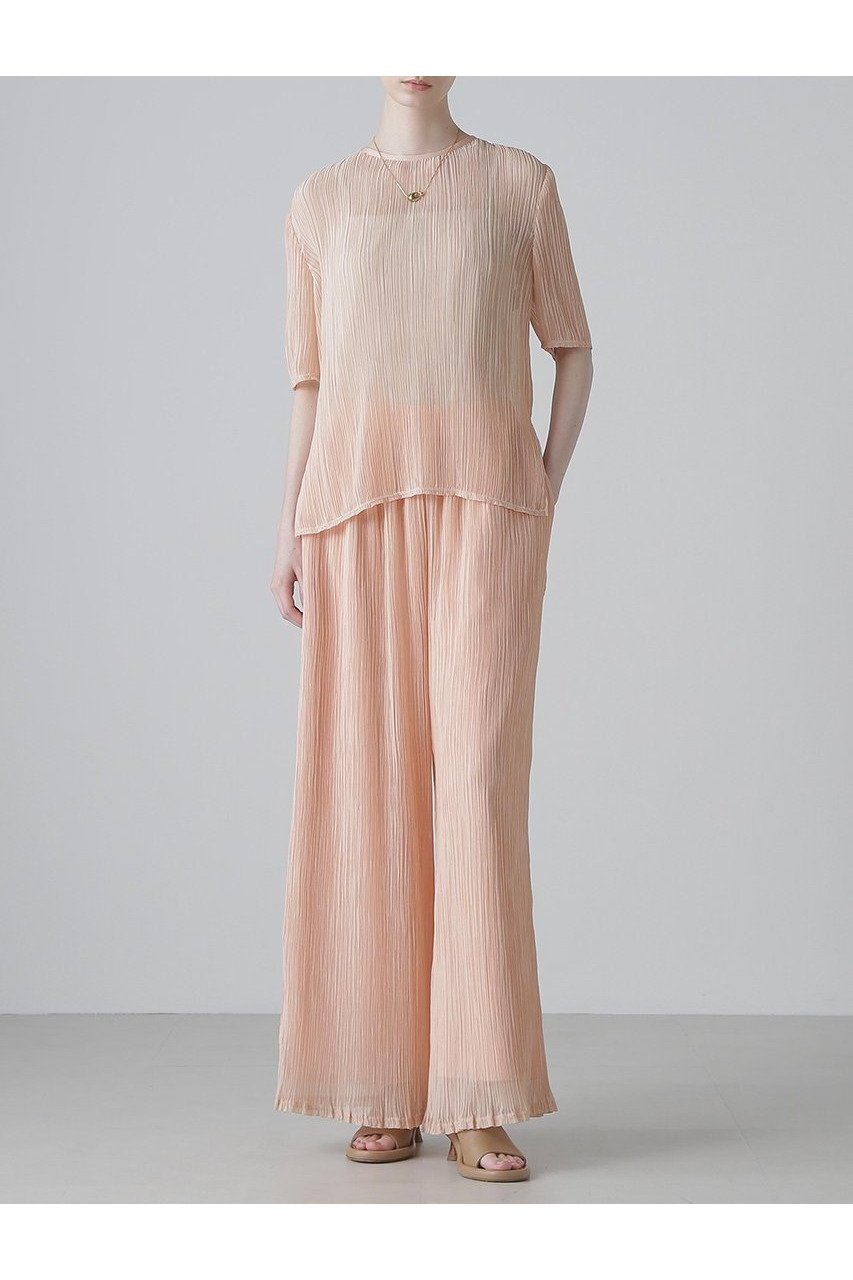 【アドーア/ADORE】のシアーランダムプリーツブラウス 人気、トレンドファッション・服の通販 founy(ファニー) 　ファッション　Fashion　レディースファッション　WOMEN　トップス・カットソー　Tops/Tshirt　シャツ/ブラウス　Shirts/Blouses　おすすめ　Recommend　インナー　Inner　シアー　Sheer　シフォン　Chiffon　ショート　Short　シンプル　Simple　ジャケット　Jacket　スリーブ　Sleeve　セットアップ　Set Up　ドレス　Dress　ノースリーブ　No Sleeve　フォルム　Form　プリーツ　Pleats　ベーシック　Basic　ランダム　Random　エレガント 上品　Elegant　NEW・新作・新着・新入荷　New Arrivals　other-3|ID: prp329100004571582 ipo3291000000032347774